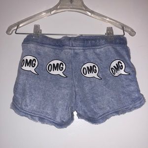 OMG stretchy blue shorts